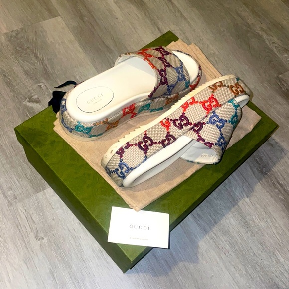 Multicolor Gucci Platforms Sandals - Picture 3 of 4